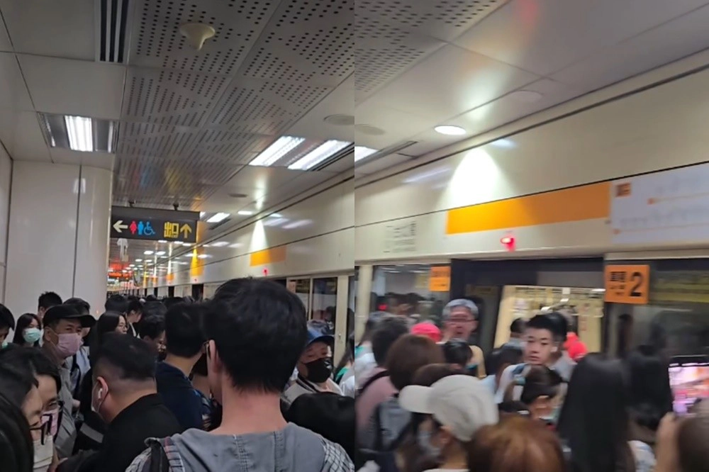 快訊／異物卡月台　台北捷運新蘆線上班擠爆動彈不得