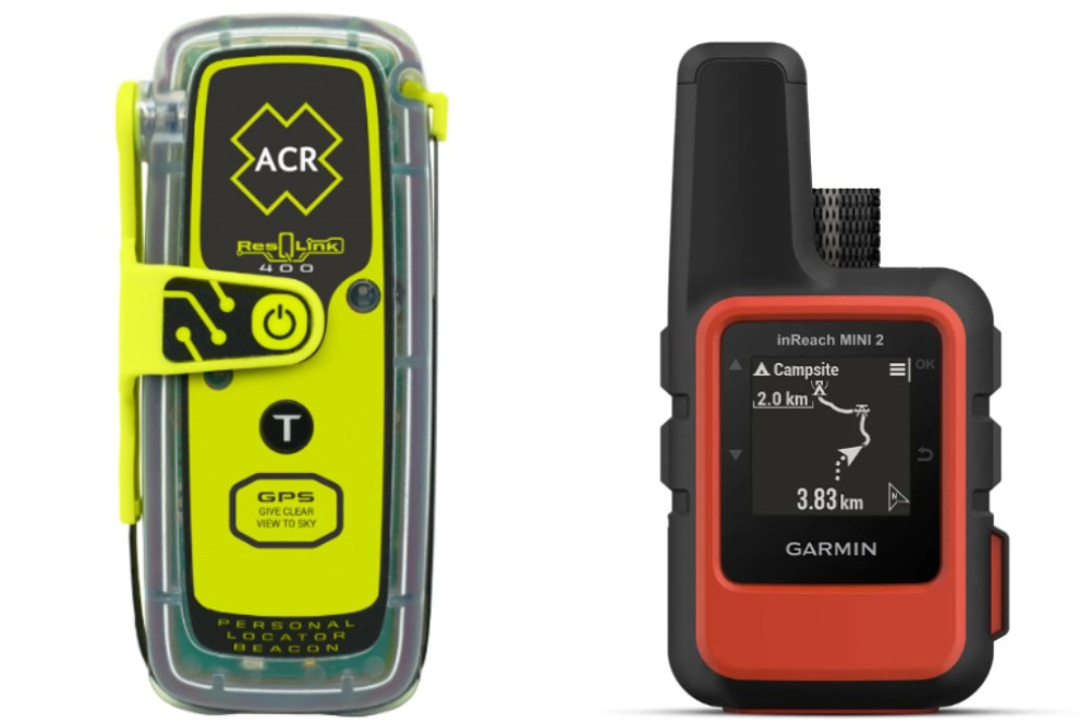雪霸國家公園現開放免費租借PLB(左)、Garmin inReach(右)等設備。(取自山海博崴服務平台)