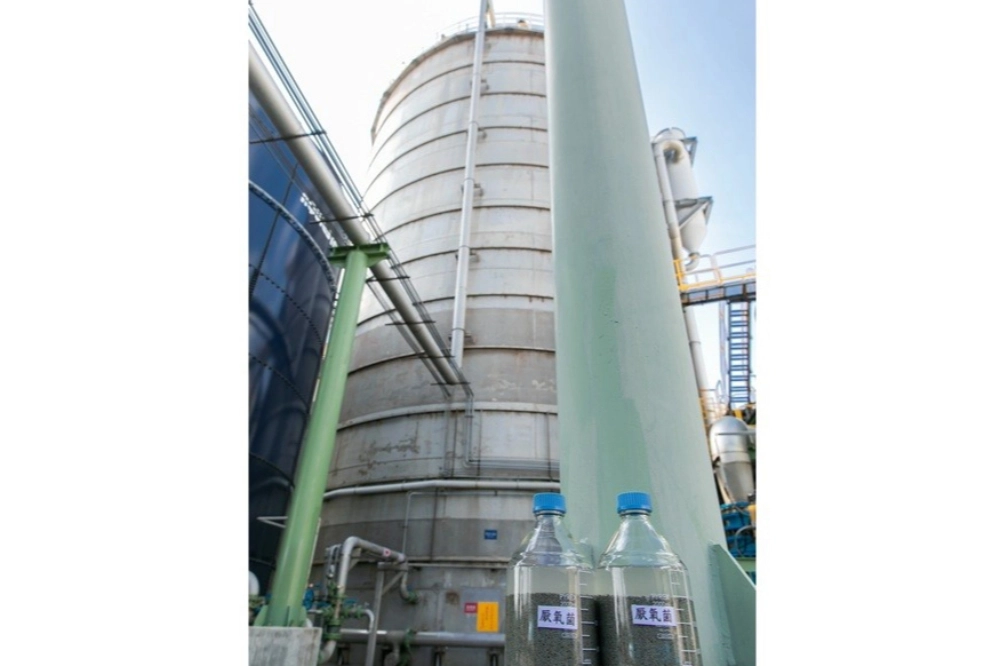 永豐餘在桃園新屋興建全臺最大的厭氧沼氣發電廠,可讓廚餘轉變成沼氣發展綠電。(永豐餘提供)