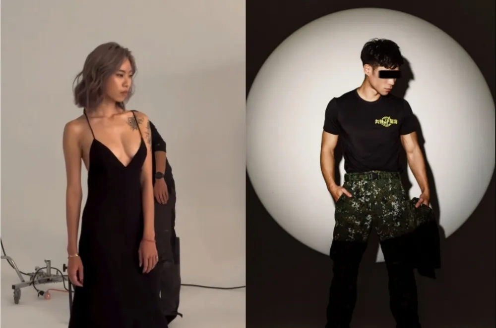 國軍前士官「壹柒柒」(右)與前輔導長內內(左)轉戰SWAG平台。(合成畫面/取自2人IG及X平台)