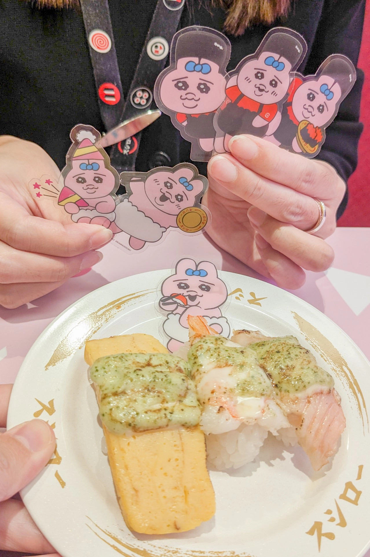 炙燒羅勒派對 3 貫組 70 元。（邱家琳攝）