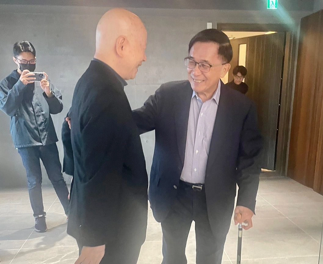 陳水扁之前訪問許信良時話題辛辣。(取自陳水扁臉書)