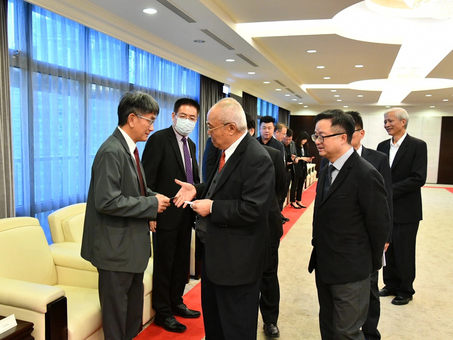 。圖為福建江西台商代表團拜會海基會。(取自海基會臉書)