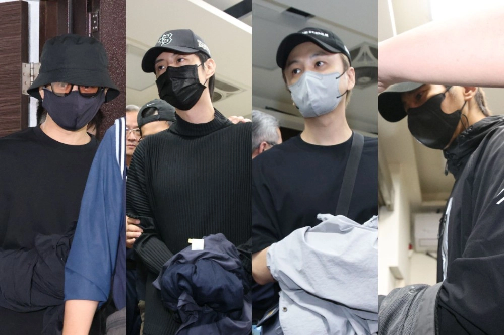 閃兵藝人包括陳柏霖(左起)、小杰、書委、修杰楷等人。(資料照片)