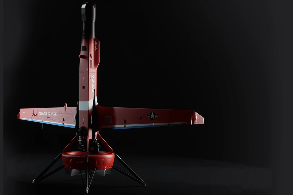 由於與「遠鴞專案」脫鉤，海巡署購入V-BAT的數量也減少至12架。（取自Shield Ai官網）