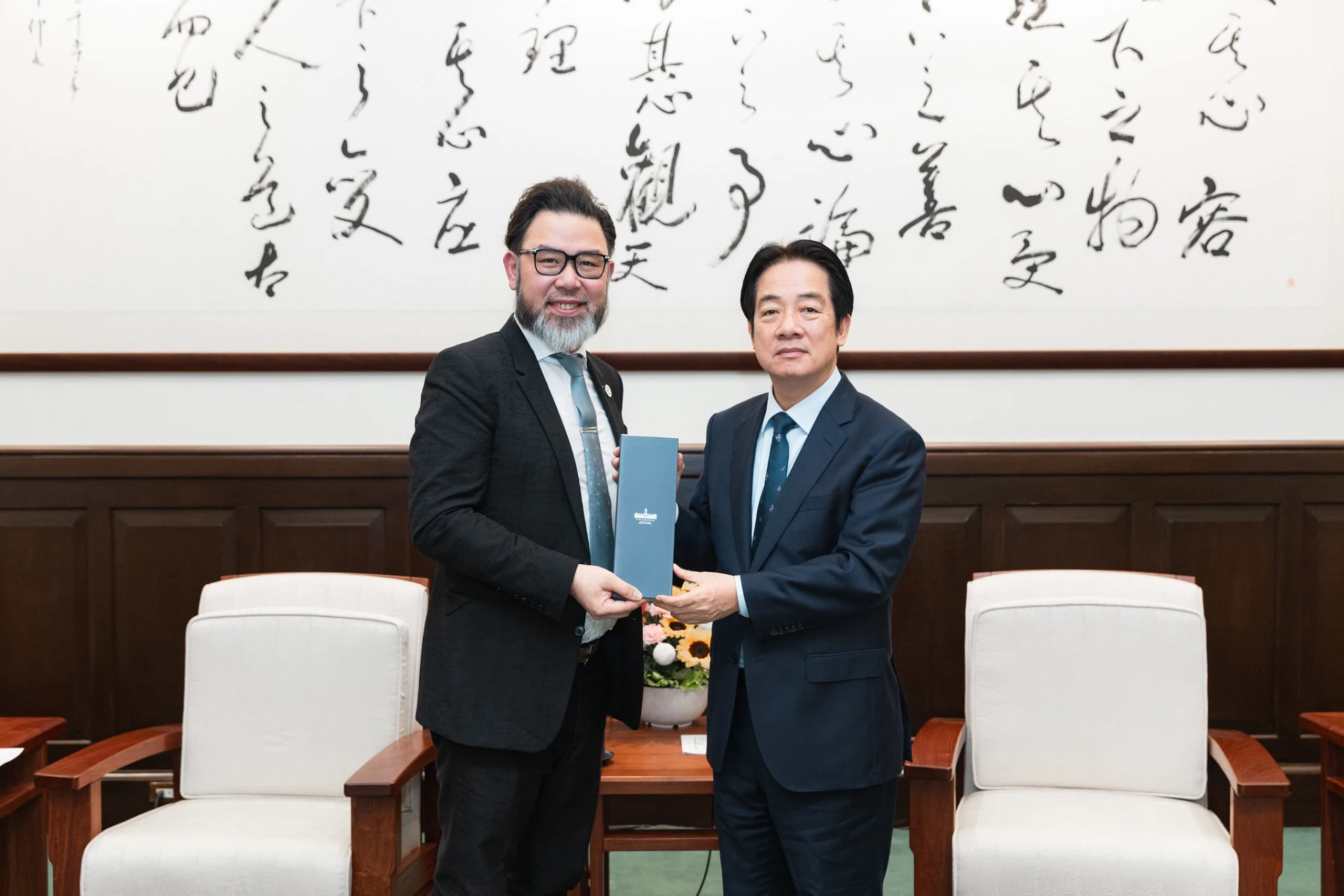 賴清德20日邀請工具機與零組件產業業者入府座談，了解產業發展狀態。（總統府提供）