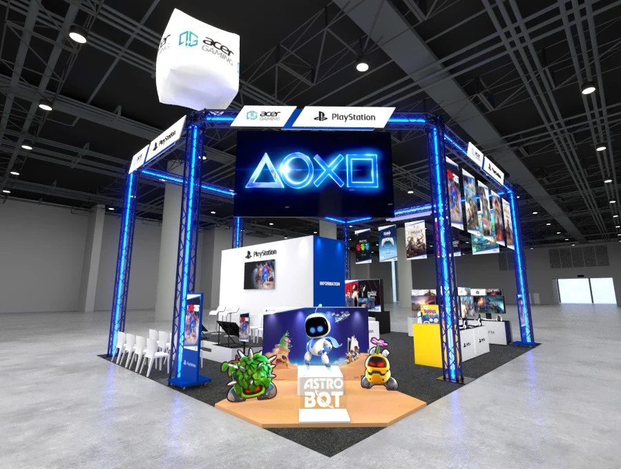 本次PlayStation by Acer Gaming攤位設置可愛的《宇宙機器人》場景拍照區