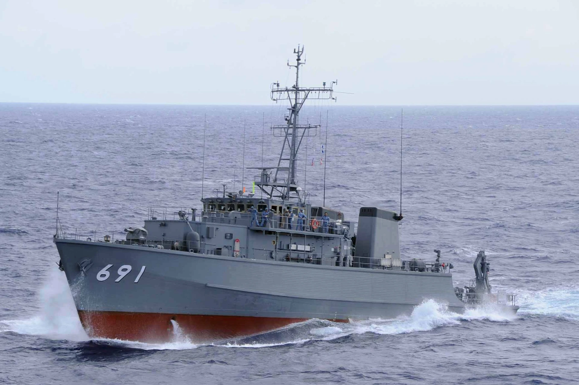 海自「獅子島」掃雷艦。（資料照片／取自海上自衛隊）