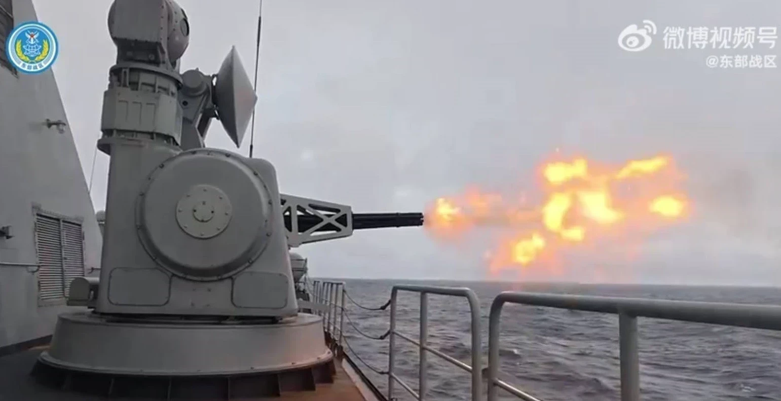 中國頻頻在台灣周遭演習，台海情勢若不穩定，民眾對房市也不會有信心。（截自東部戰區微博影片）