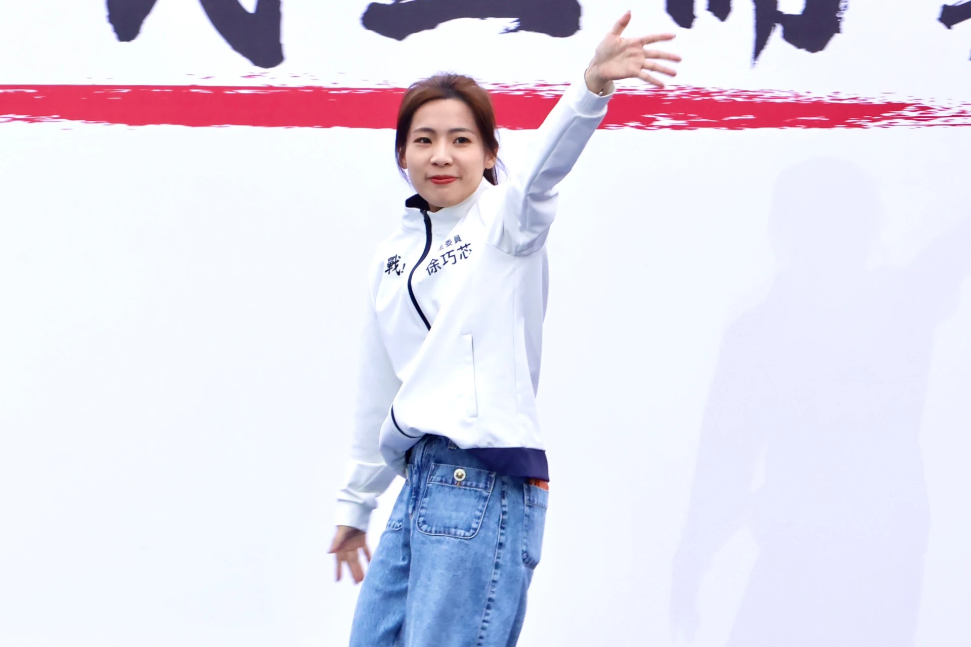 國民黨立委徐巧芯也有參與此次抗議活動。（王侑聖攝）