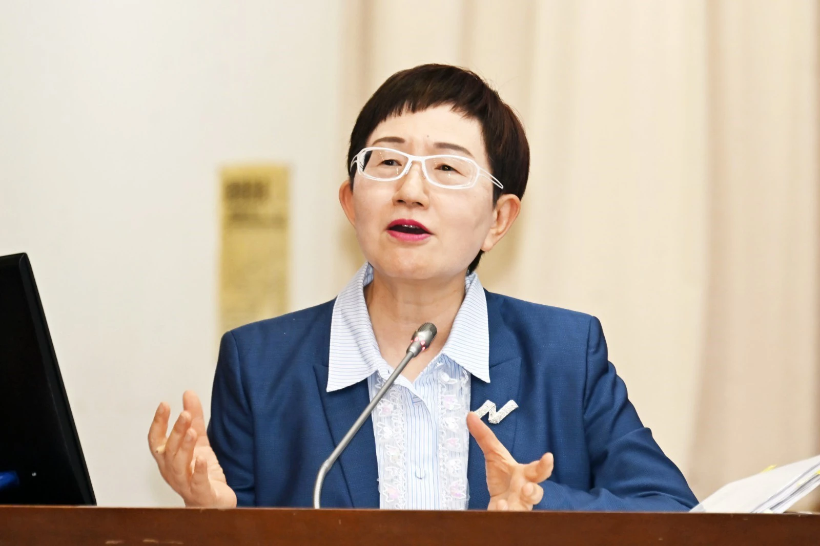 財政部長莊翠雲表示，這次改選公股將會展現股權實力原則，不會配合特定民股。（資料照片／張哲偉攝）