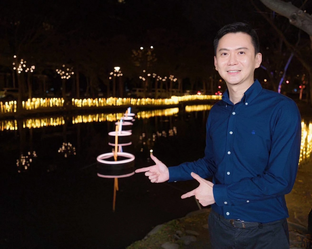黨中央已佈置好8樓提名記者會會場,就等竹北市長鄭朝方下定決心。(取自鄭朝方臉書)