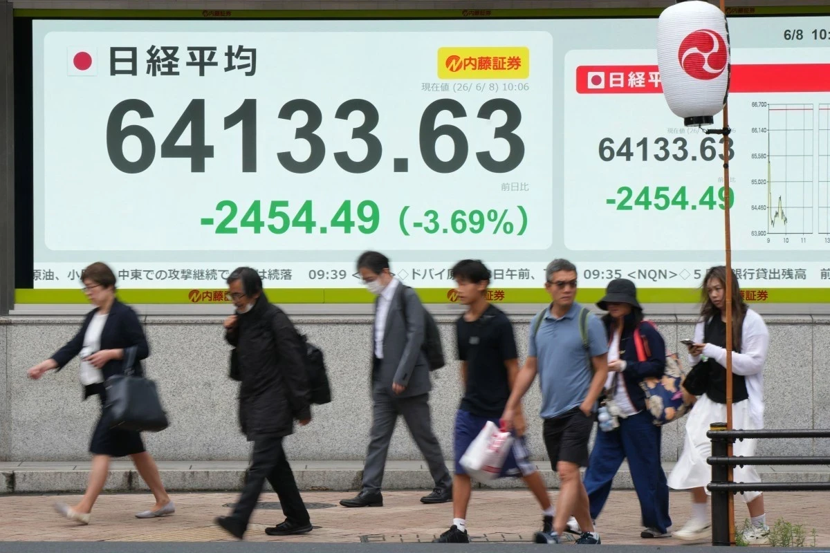 美股黑色星期五帶亞股跳水!南韓暴跌15%觸發熔斷、日本失守6萬4千點 -- 上報
