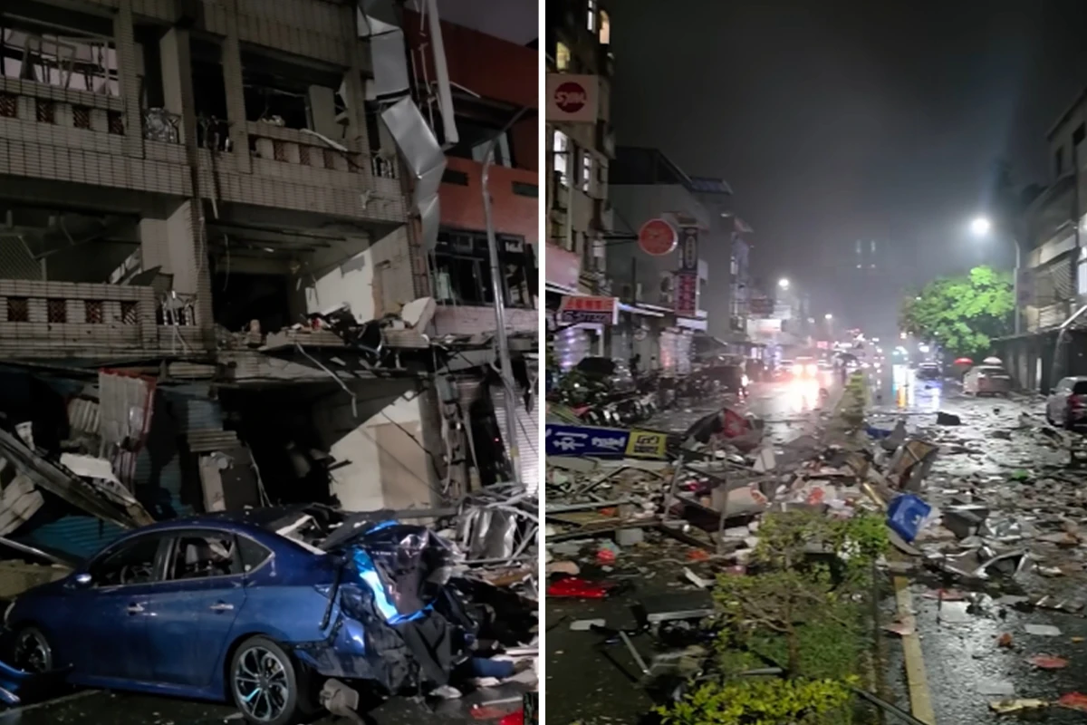 新竹便當店凌晨恐怖氣爆2死　「透天厝炸穿、汽車成廢鐵」畫面曝光