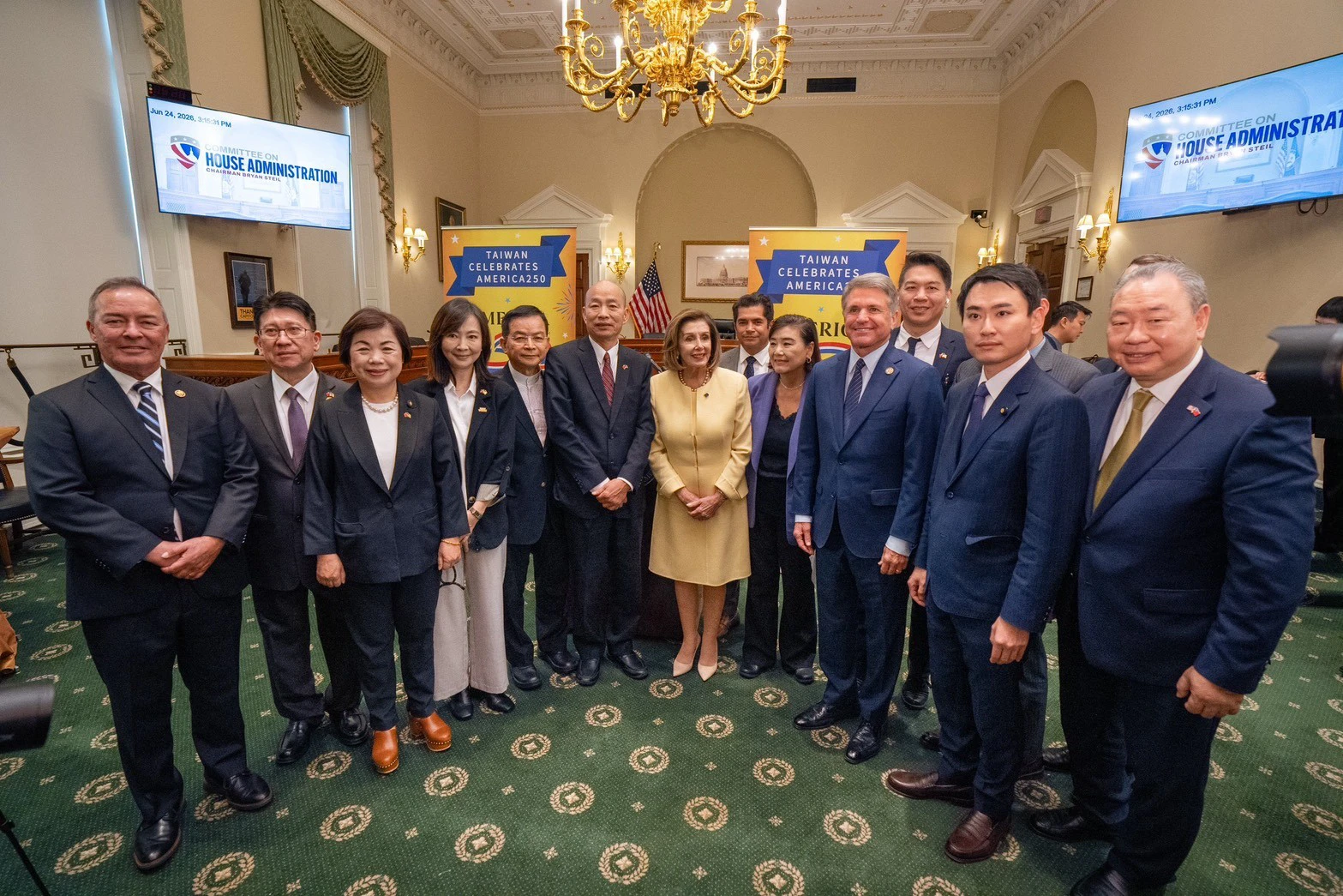 韓國瑜率跨黨派立委代表團與美國國會進行雙邊交流。（立法院提供）