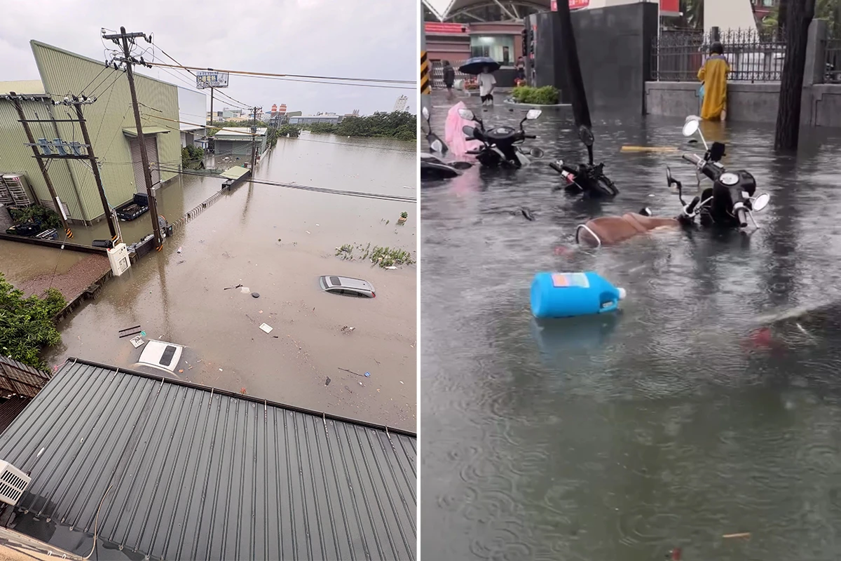 一夜大雨！台南淹水災情嚴重　仁德「車快滅頂」、永康也淹到大腿