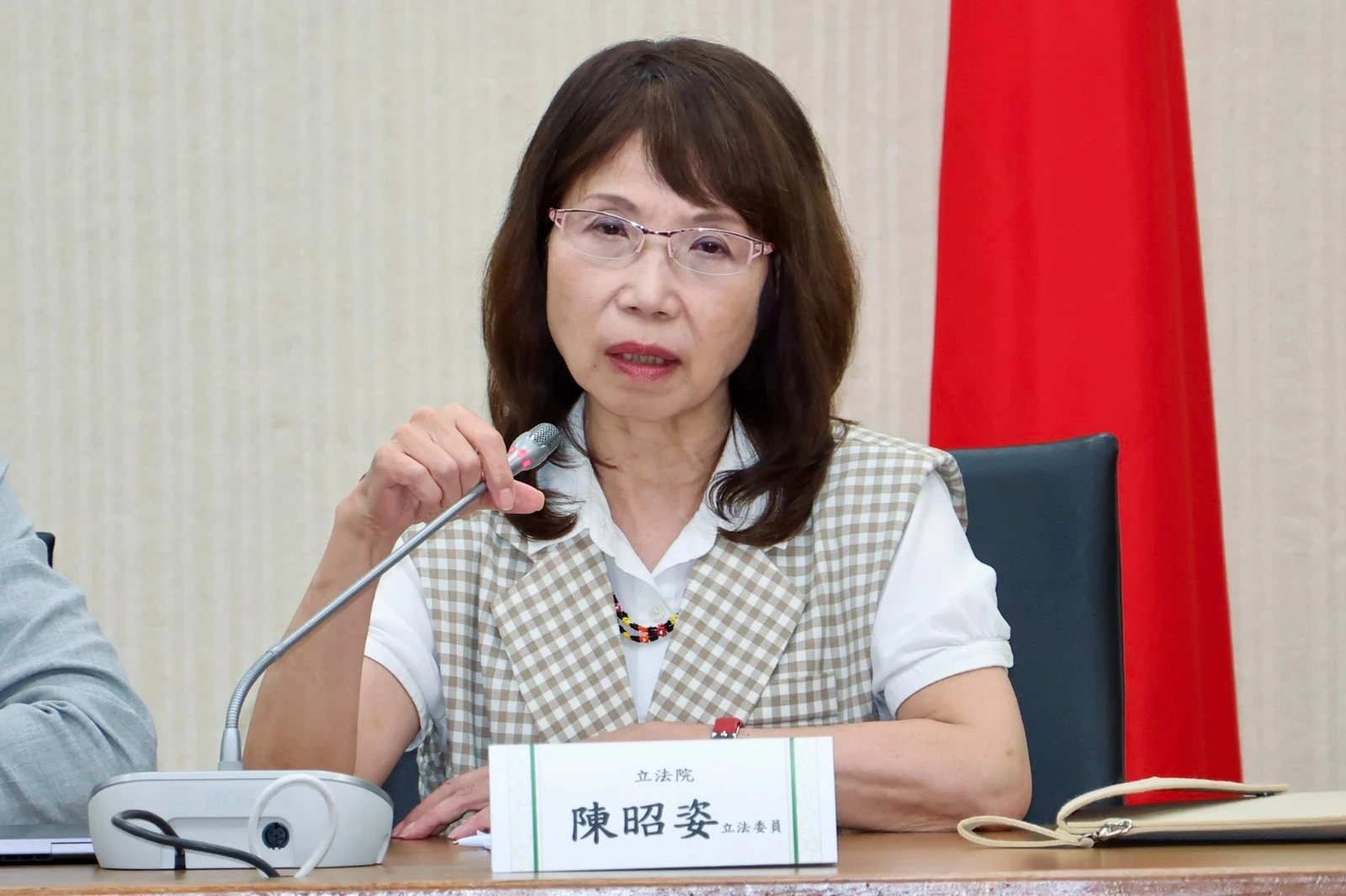民眾黨立委陳昭姿說，若法官將原屬審判核心的裁判書撰寫工作交由助理代勞，違背《法官法》所保障的公正審判精神，也削弱人民對司法獨立性的信任。（王侑聖攝）