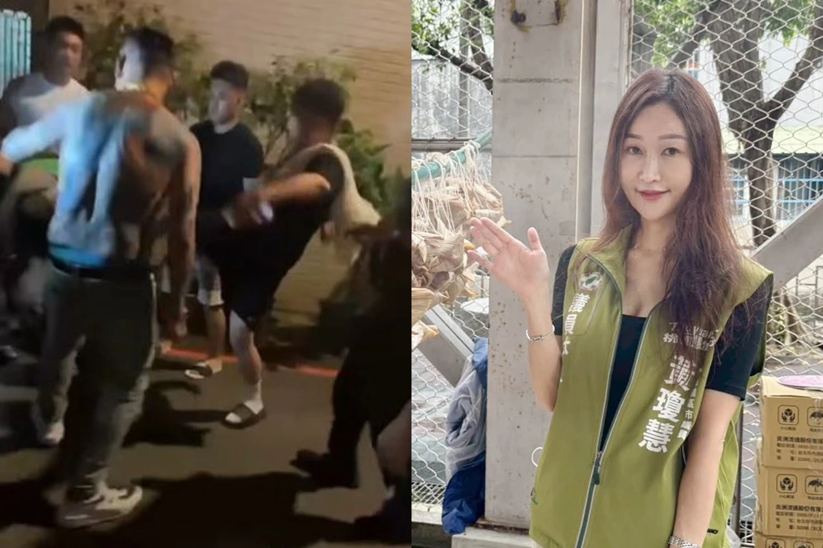 蹦闆在警察旁「私刑圍毆」影片流出　黃瓊慧開酸、詹江村怒：沒有王法嗎？