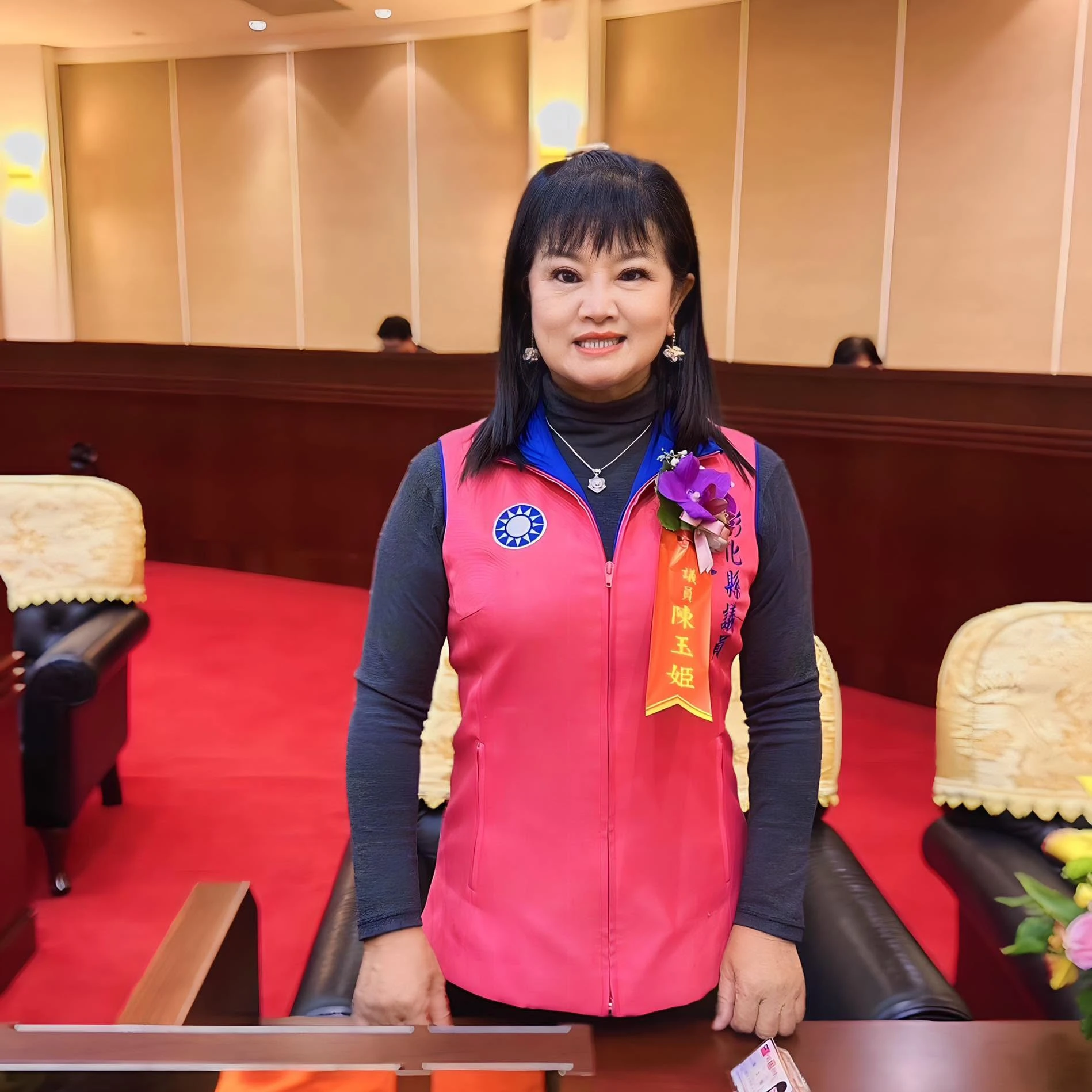 地方一度傳出謝典霖有意搭檔彰化縣議員陳玉姬參選正副議長。（取自陳玉姬臉書）