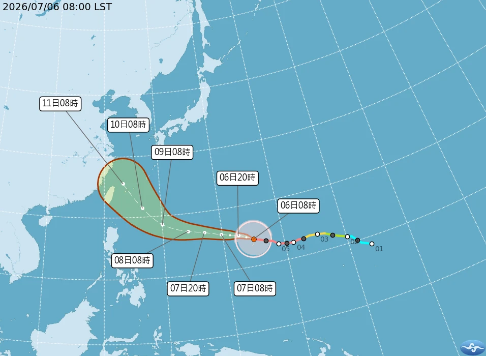 強颱巴威恐迎「第2次巔峰」　朝台灣逼近、最快週四發海陸警