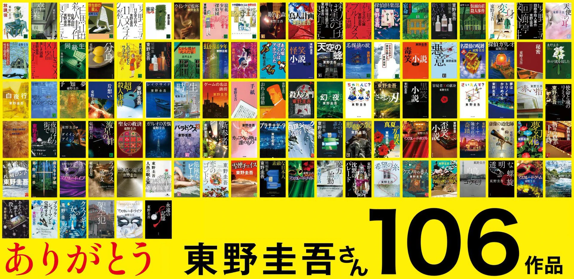 東野圭吾作品一覽（來源：X）