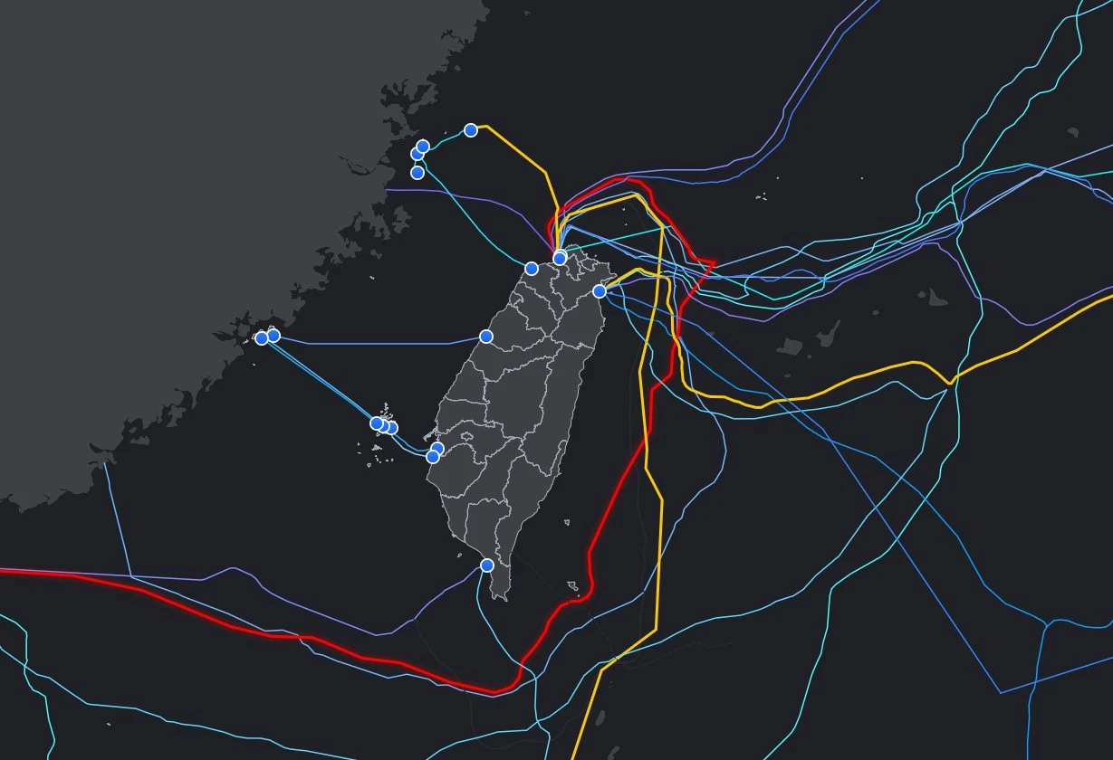 （取自台灣海纜動態地圖網站）