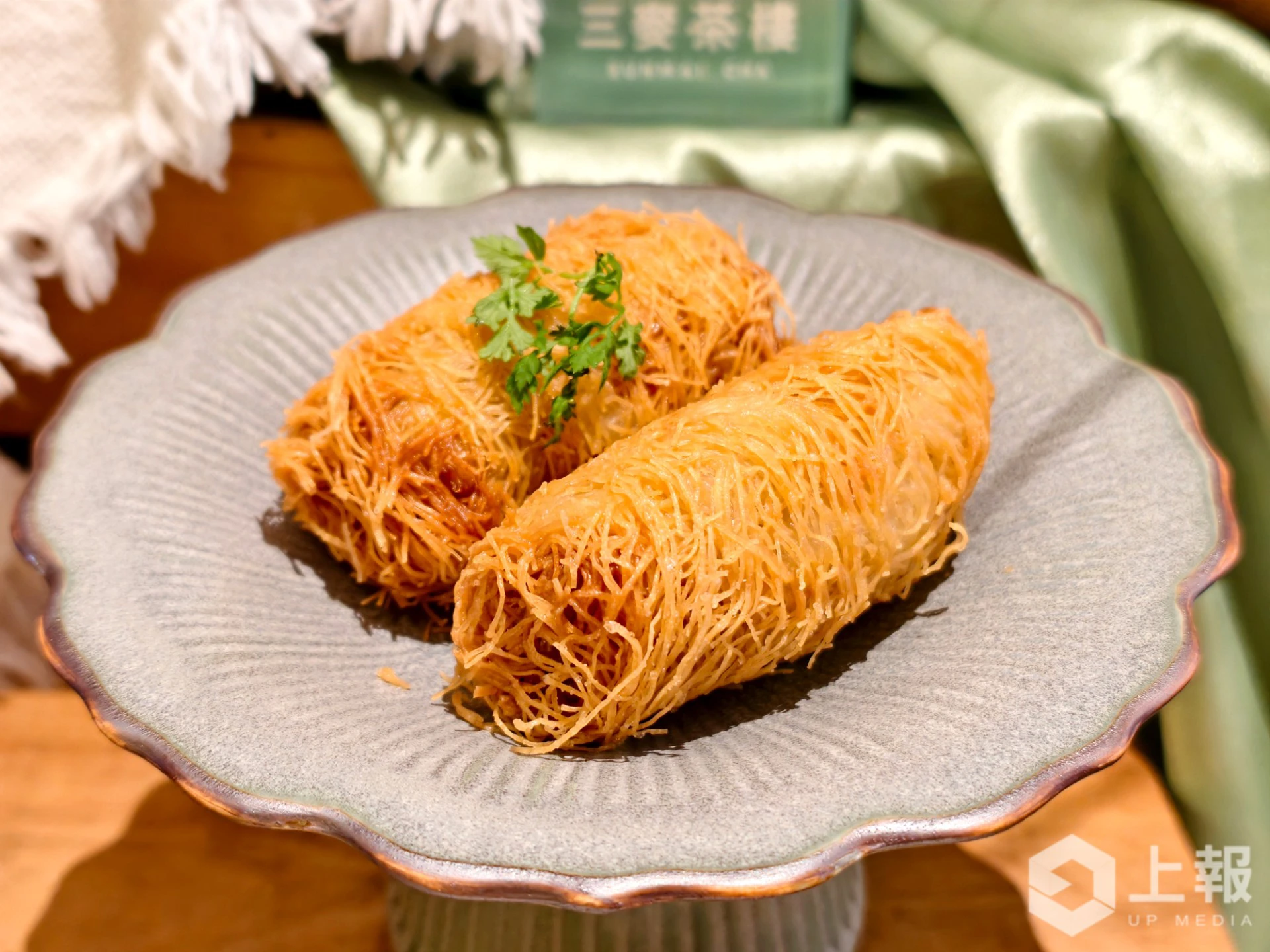酥炸蚵仔麵線，150 元。（林冠伶攝）