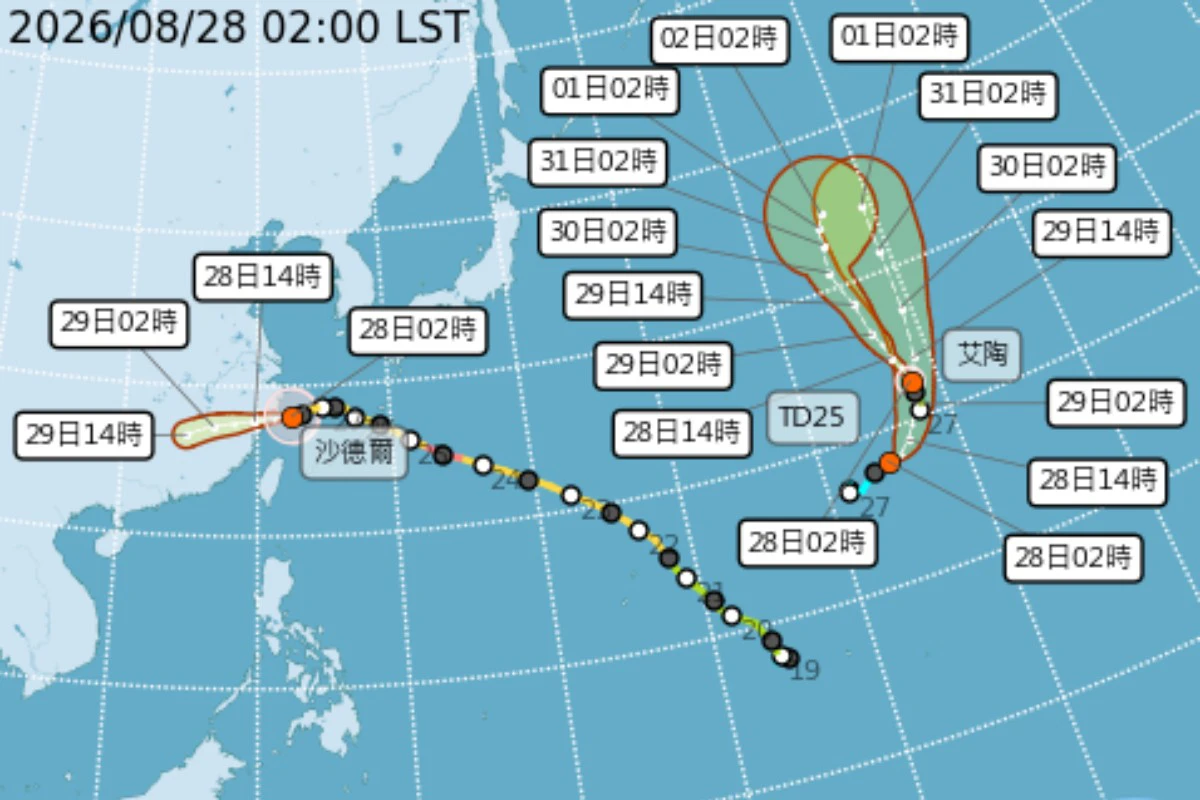 太平洋恐出現三颱共存　輕颱「沙德爾」最快明下午解除海警