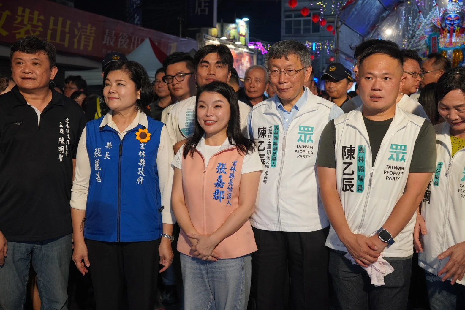 雲林虎尾中元祭合體　柯文哲肯定張嘉郡「會是好縣長」