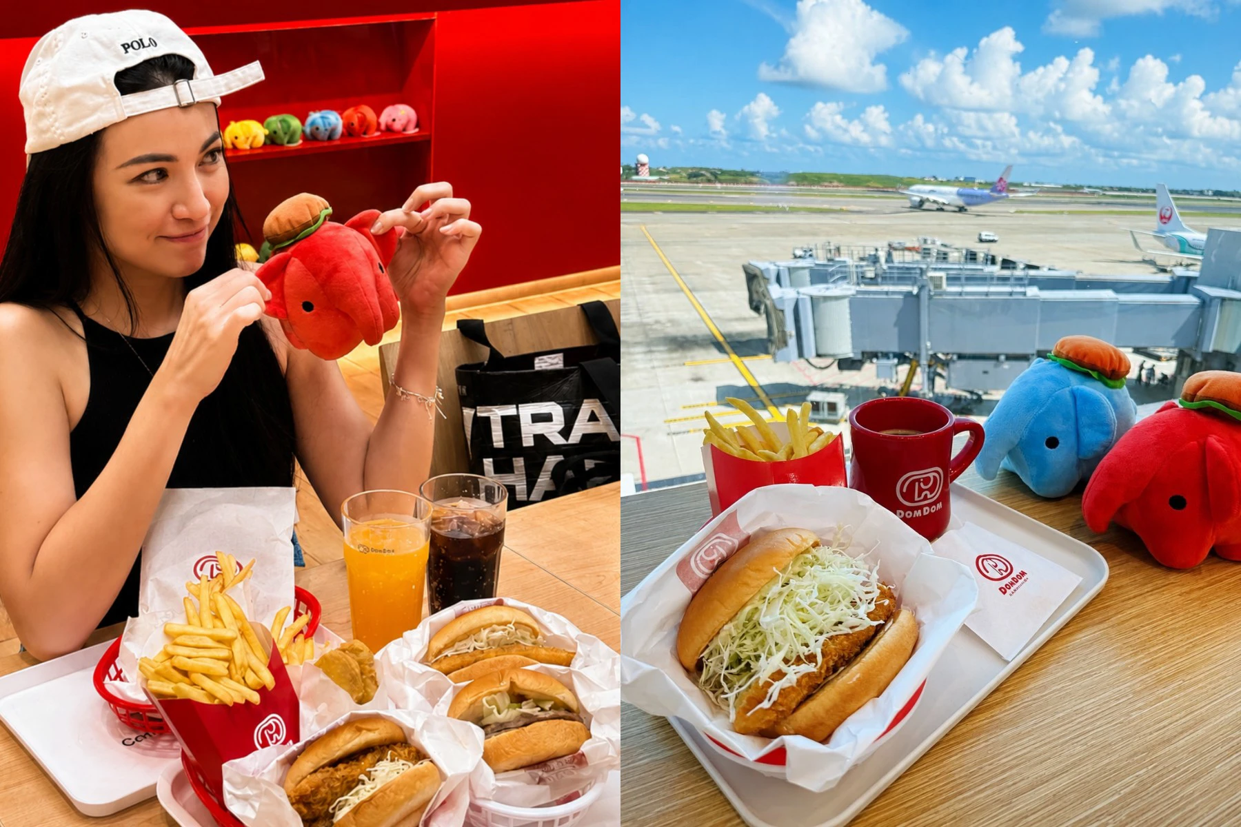 日本漢堡品牌 Dom Dom Hamburger 進駐桃園機場第二航廈!清晨 5 點開賣、3 款薯餅蛋堡機場店限定
