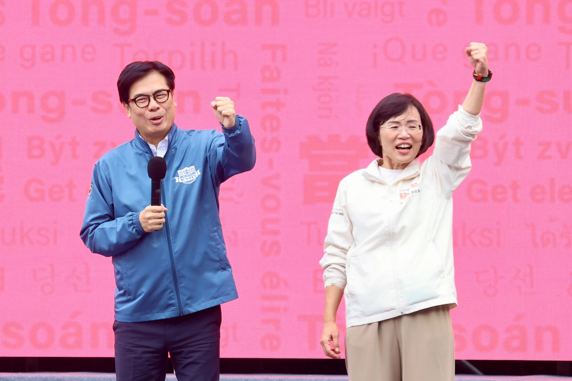 高人氣的高雄市長陳其邁也來替蘇巧慧站台。(王侑聖攝)