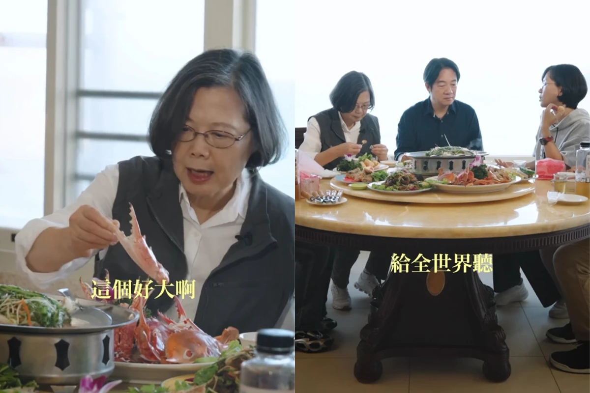 蔡英文與賴清德大啖萬里蟹　向蘇巧慧喊話：你選上市長我們每個月都來