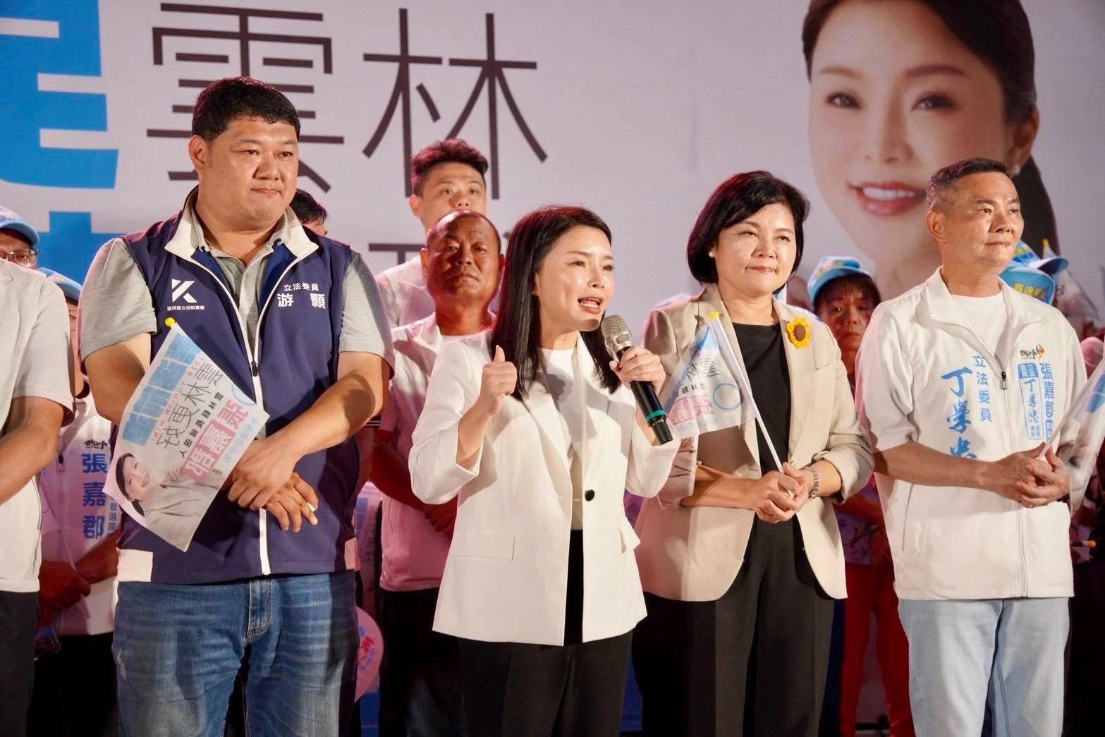 麥寮台西大團結!拱範宮廟口開講 立委游顥、丁學忠力挺張嘉郡