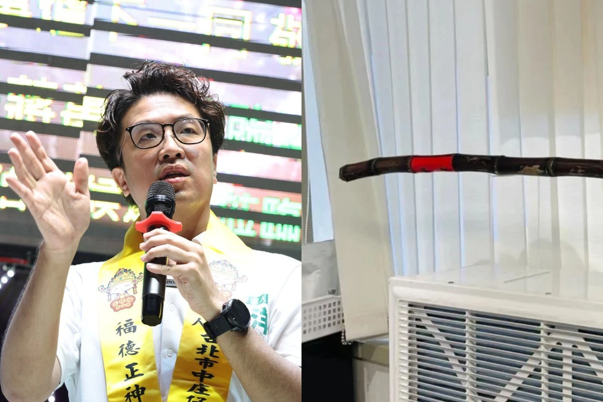 蔣萬安忘拿福德宮甘蔗遭轟不尊重神明　沈伯洋當「寶刀」放辦公室