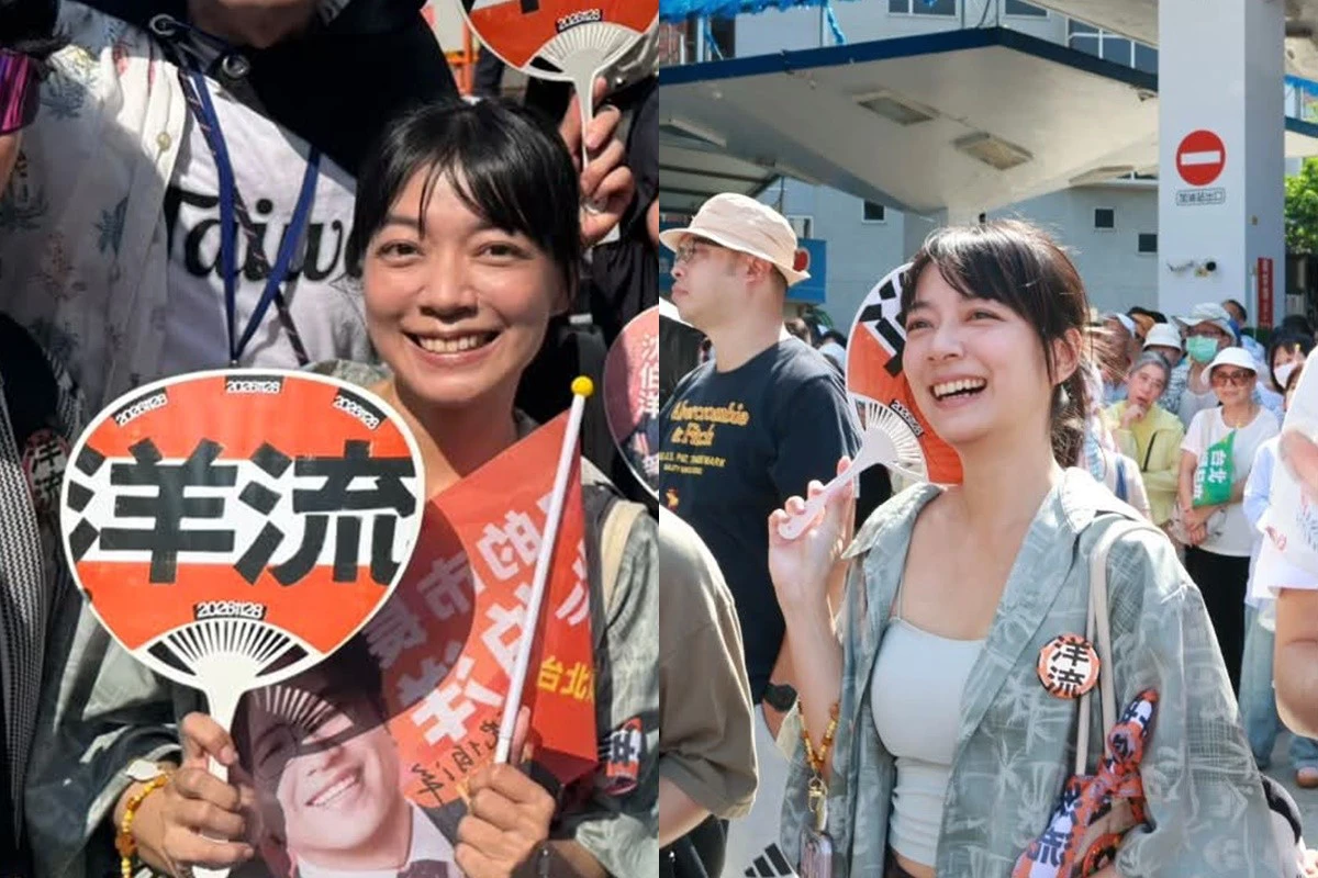 女星林雨宣別「洋流」徽章力挺沈伯洋　「正面選舉原來就是這樣」