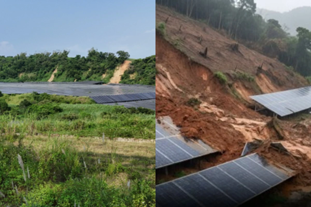 高雄大樹和山光電場傳土石流逼近民宅　經濟部秀真實照片破網傳AI照