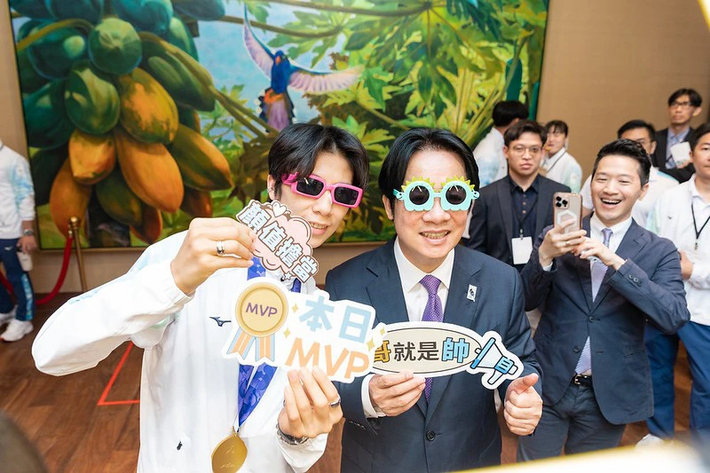 總統賴清德今接見亞運代表團。（總統府提供）