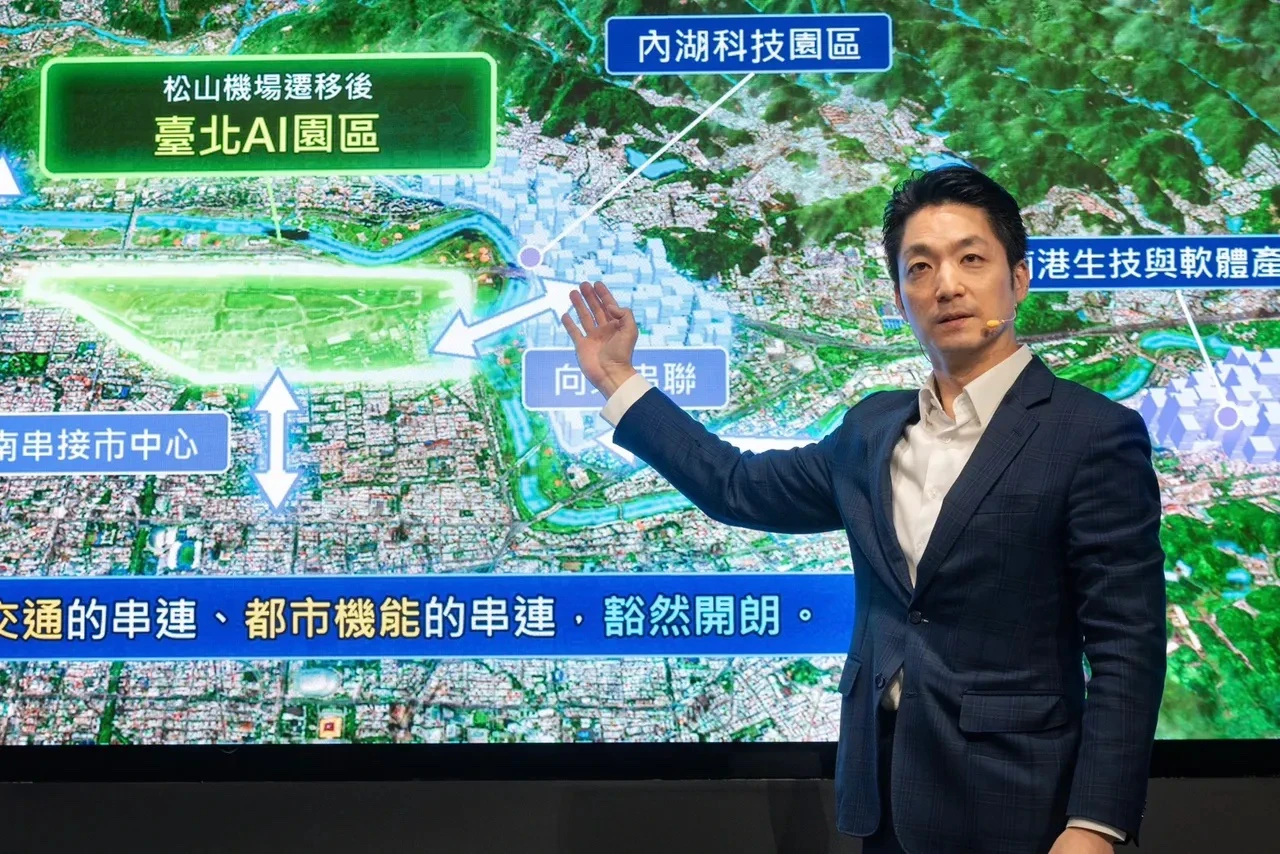 藍營透過松山機場遷建議題，有助蔣萬安脫離市政挨轟、人設跑掉的泥淖。（北市府提供）