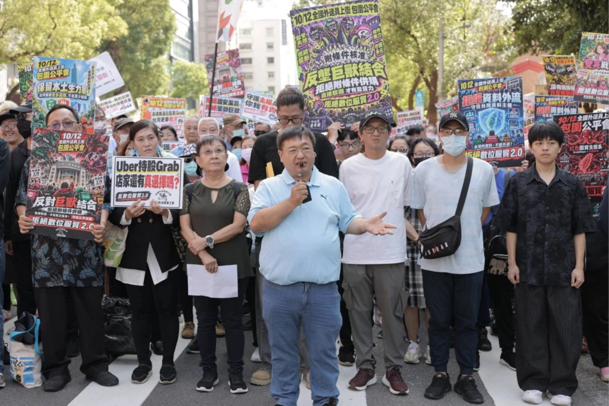 臺中市外送平臺服務產業工會理事蘇柏豪。（全國外送產業工會提供）