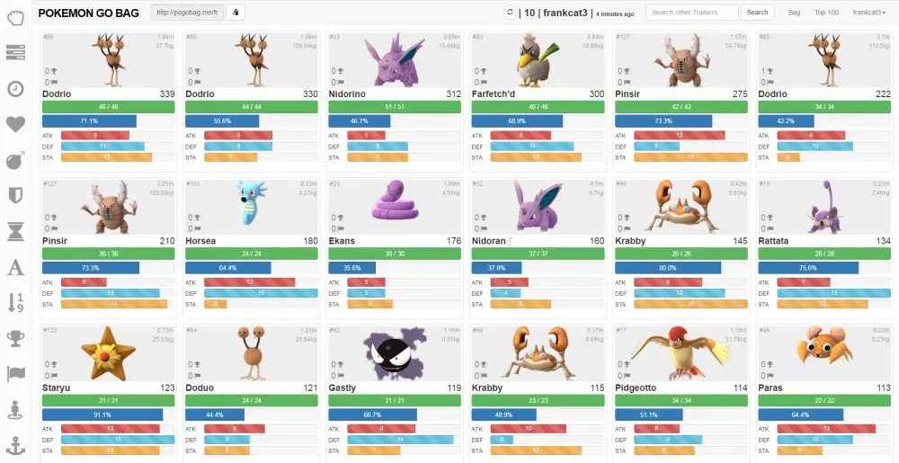 【Pokémon GO】檢視IV值新選擇，外國PoGoBag幫你檢視寶可夢個體(IV)值！