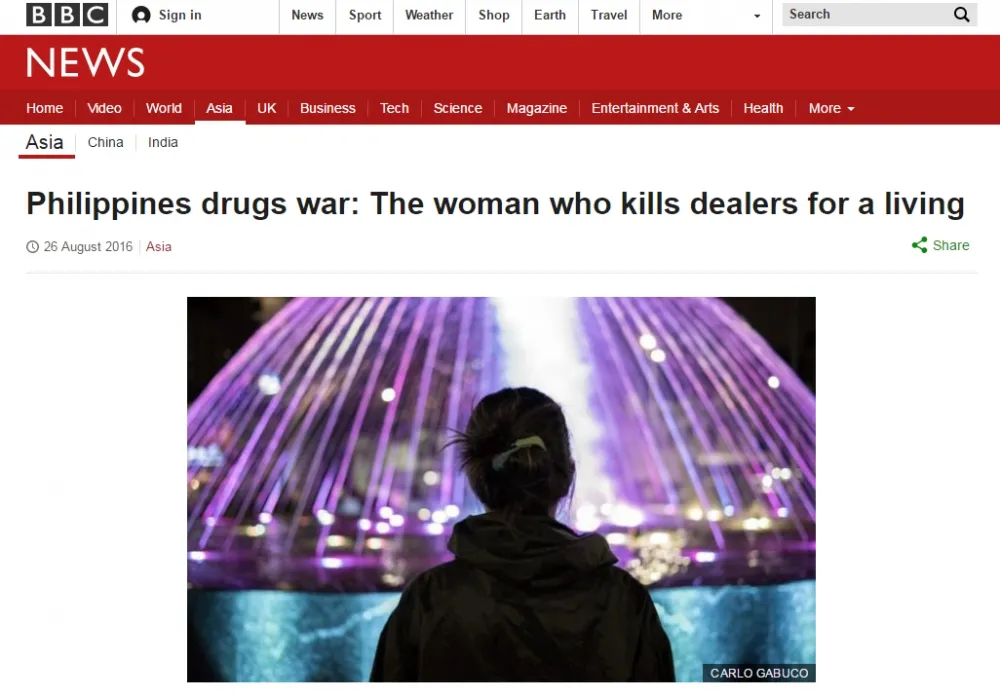 菲律賓緝毒計畫的黑暗面：合約女殺手　