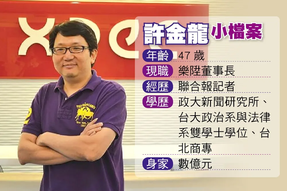 樂陞許金龍記者出身　政商人脈罩
