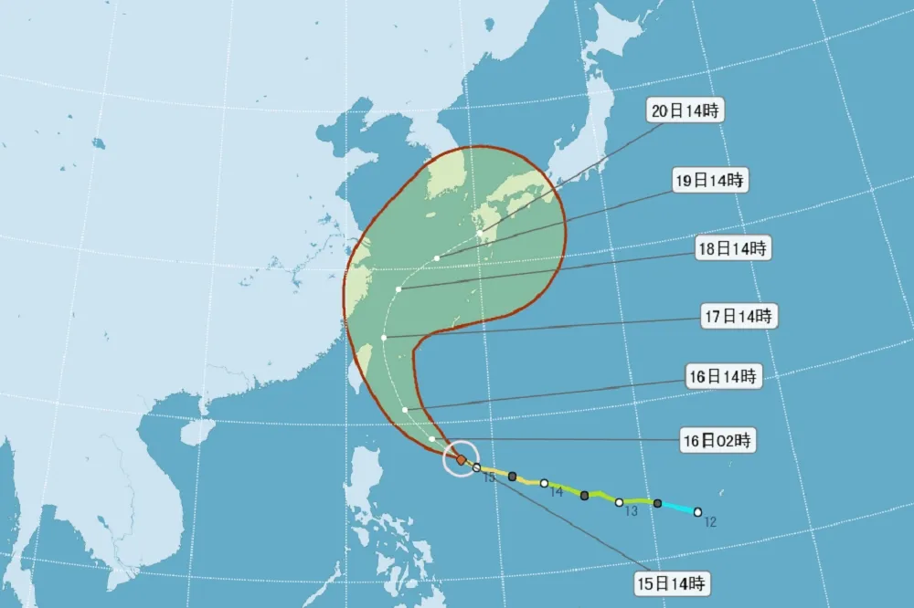 【更新】中颱馬勒卡23：30發海警　明中午前後發陸警