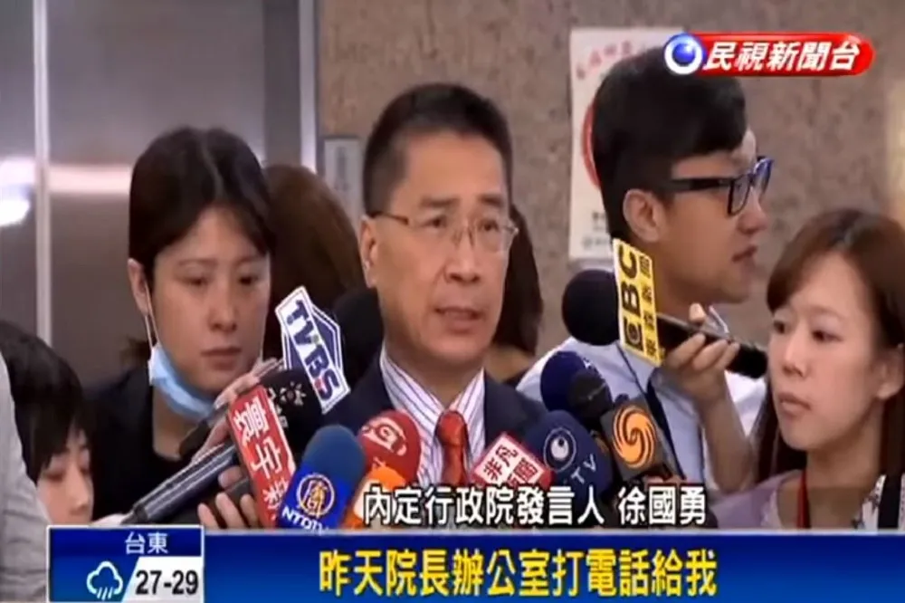 徐國勇爽快接發言人　坦說：與林全不熟