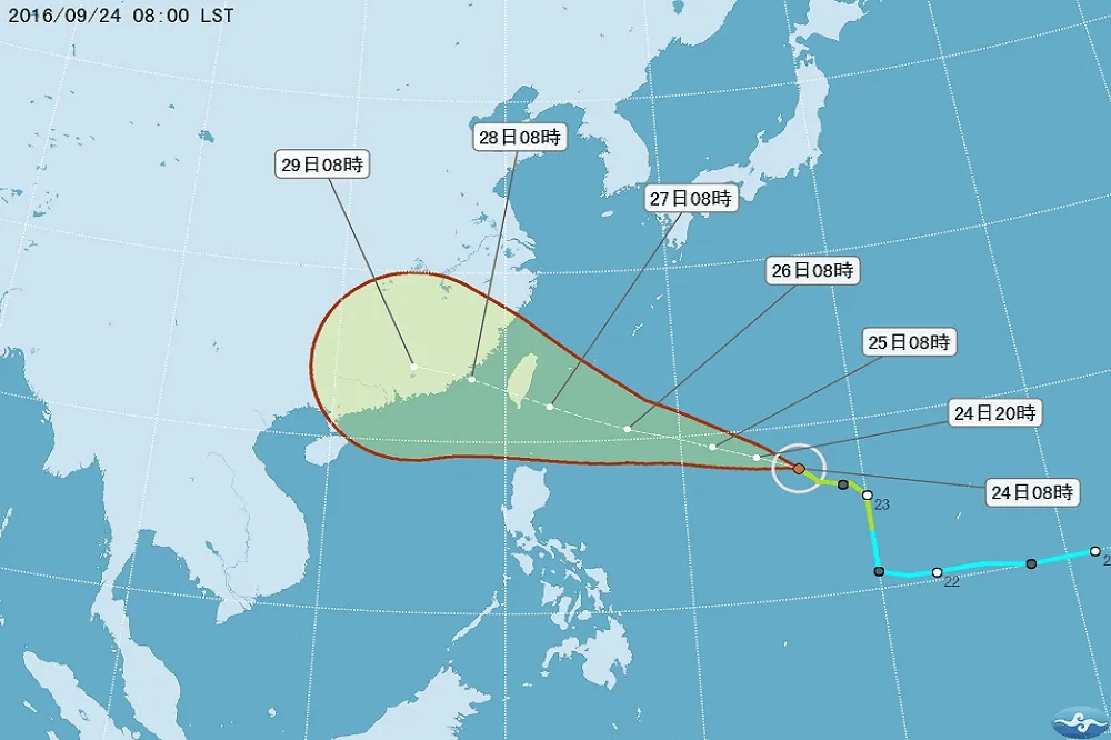 【更新】颱風梅姬下午轉中颱　最快25日晚發海警