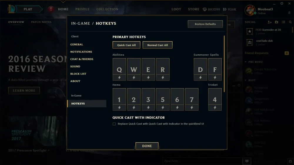 【英雄聯盟】11/14 PBE Alpha客戶端改動：設定新增、彈性積分單排獎勵