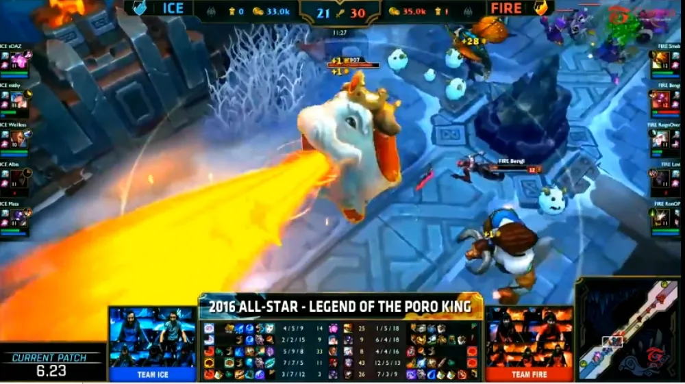 【LOL明星賽D2】普羅王傳說：雪球橫飛大作戰　火隊擊敗冰隊奪下勝利！