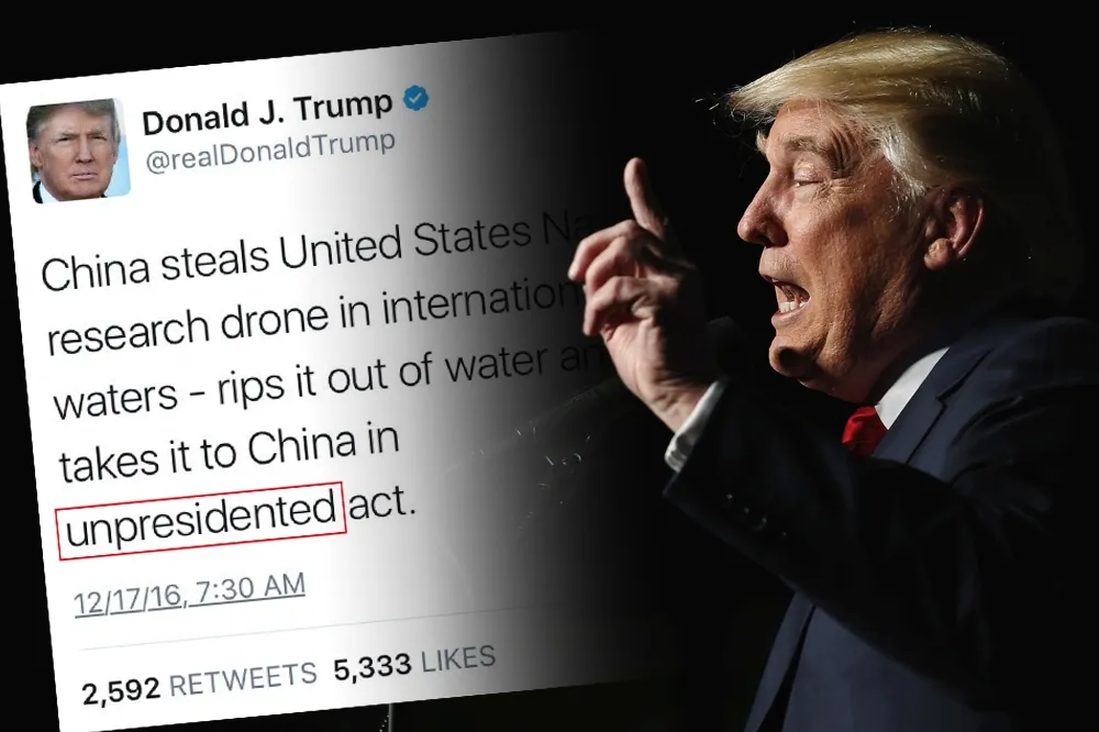川普推文頻頻拼錯字　中國網友酸：英檢過不了吧！