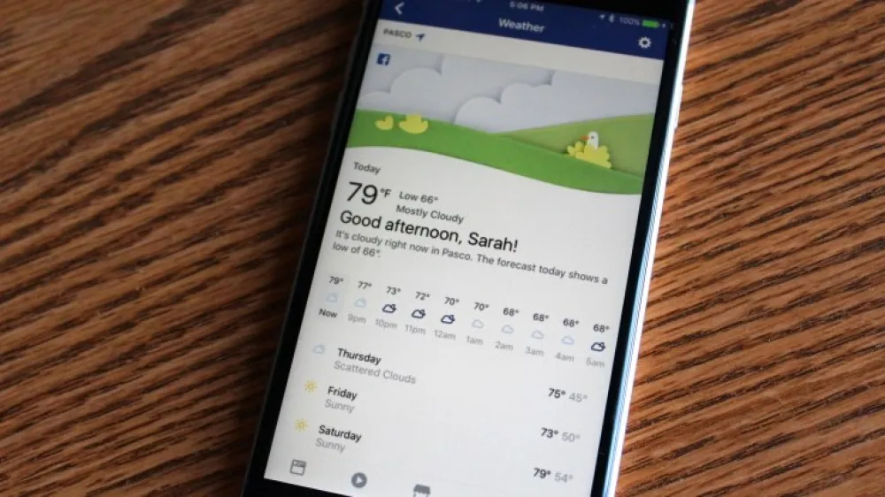中央氣象局的勁敵！Facebook即將推出「天氣預告」功能