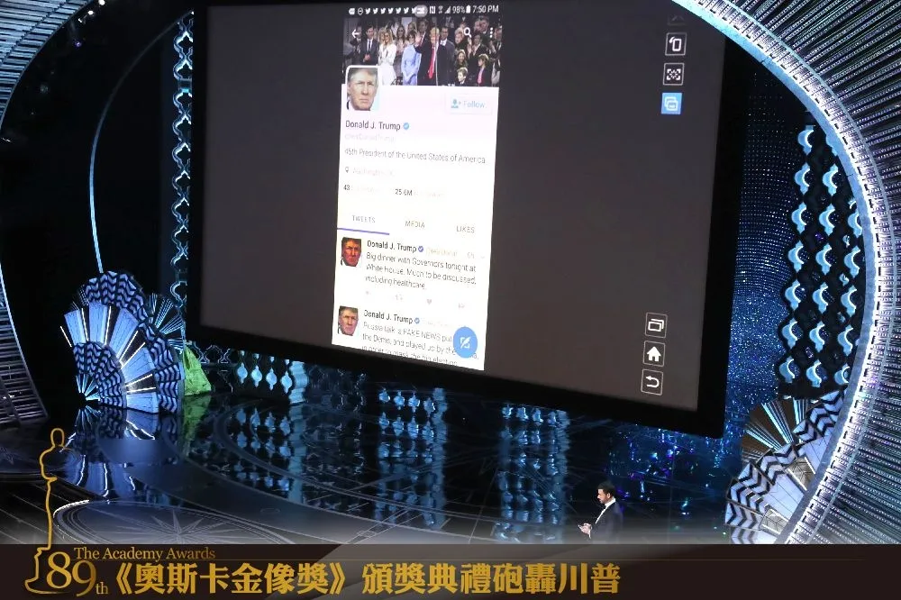 【2017奧斯卡】未出席也能引戰！頒獎典禮砲轟川普